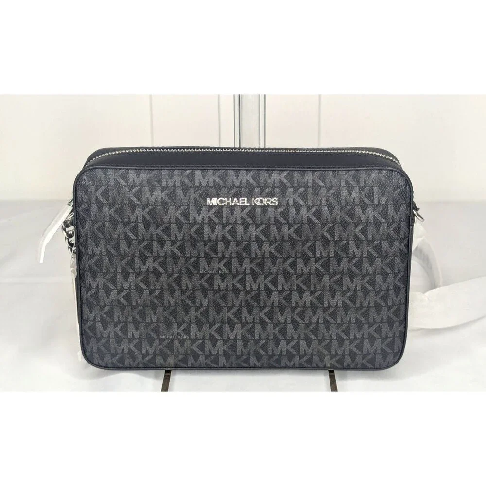 Michael Kors Jet Set Leather Crossbody Bag - Black, Brand New